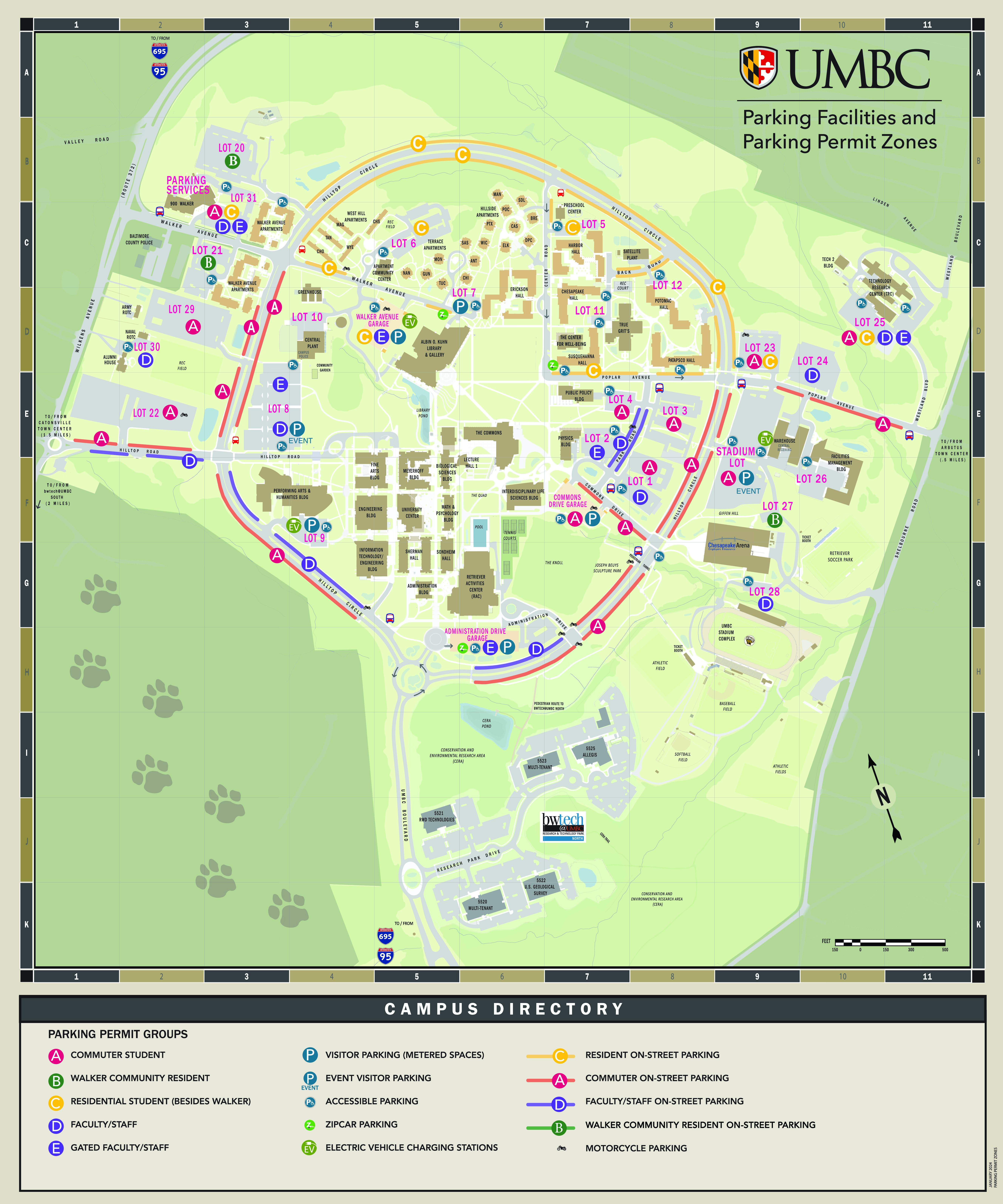 UMBC Revises Parking Map to Ease Commuter Parking Issues